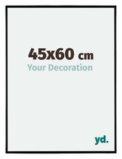 Evry Plastique Cadre Photo 45x60cm Noir Mat De Face Mesure | yourdeclineoration.com