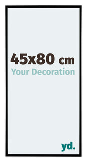 Evry Plastique Cadre Photo 45x80cm Noir Mat De Face Mesure | yourdeclineoration.com