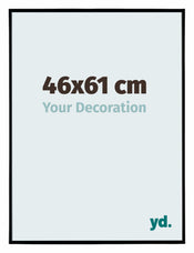Evry Plastique Cadre Photo 46x61cm Noir Mat De Face Mesure | yourdeclineoration.com