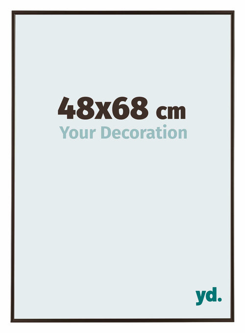 Evry Plastique Cadre Photo 48x68cm Anthracite De Face Mesure | yourdeclineoration.com