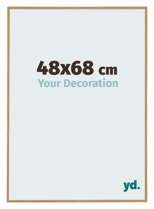 Evry Plastique Cadre Photo 48x68cm Hêtre Clair De Face Mesure | yourdeclineoration.com
