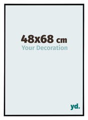 Evry Plastique Cadre Photo 48x68cm Noir Mat De Face Mesure | yourdeclineoration.com