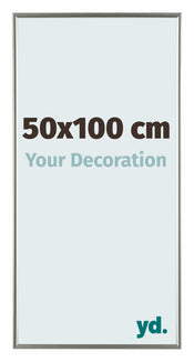 Evry Plastique Cadre Photo 50x100cm Champagne De Face Mesure | yourdeclineoration.com
