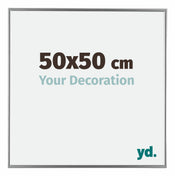 Evry Plastique Cadre Photo 50x50cm Argent De Face Mesure | yourdeclineoration.com