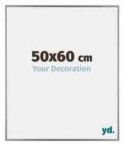 Evry Plastique Cadre Photo 50x60cm Argent De Face Mesure | yourdeclineoration.com