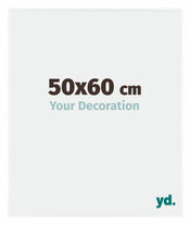 Evry Plastique Cadre Photo 50x60cm Blanc Brillant De Face Mesure | yourdeclineoration.com