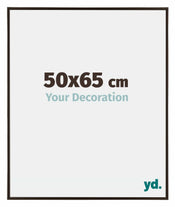 Evry Plastique Cadre Photo 50x65cm Anthracite De Face Mesure | yourdeclineoration.com