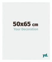 Evry Plastique Cadre Photo 50x65cm Blanc Brillant De Face Mesure | yourdeclineoration.com