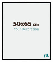Evry Plastique Cadre Photo 50x65cm Noir Tres Brillant De Face Mesure | yourdeclineoration.com