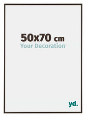 Evry Plastique Cadre Photo 50x70cm Anthracite De Face Mesure | yourdeclineoration.com
