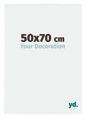 Evry Plastique Cadre Photo 50x70cm Blanc Brillant De Face Mesure | yourdeclineoration.com