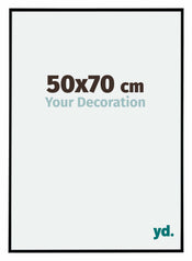 Evry Plastique Cadre Photo 50x70cm Noir Mat De Face Mesure | yourdeclineoration.com