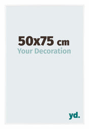 Evry Plastique Cadre Photo 50x75cm Blanc Brillant De Face Mesure | yourdeclineoration.com