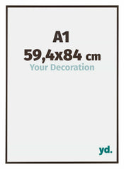 Evry Plastique Cadre Photo 59 4x84cm A1 Anthracite De Face Mesure | yourdeclineoration.com