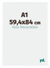 Evry Plastique Cadre Photo 59 4x84cm A1 Blanc Brillant De Face Mesure | yourdeclineoration.com