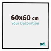 Evry Plastique Cadre Photo 60x60cm Noir Mat De Face Mesure | yourdeclineoration.com