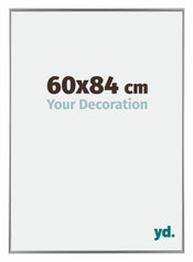 Evry Plastique Cadre Photo 60x84cm Argent De Face Mesure | yourdeclineoration.com