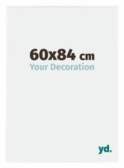 Evry Plastique Cadre Photo 60x84cm Blanc Brillant De Face Mesure | yourdeclineoration.com