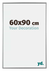 Evry Plastique Cadre Photo 60x90cm Argent De Face Mesure | yourdeclineoration.com
