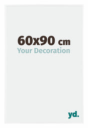 Evry Plastique Cadre Photo 60x90cm Blanc Brillant De Face Mesure | yourdeclineoration.com