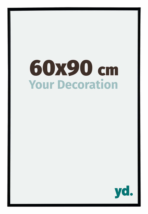 Evry Plastique Cadre Photo 60x90cm Noir Mat De Face Mesure | yourdeclineoration.com