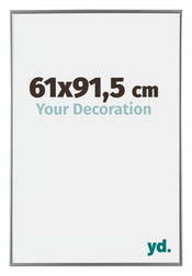 Evry Plastique Cadre Photo 61x91 5cm Argent De Face Mesure | yourdeclineoration.com