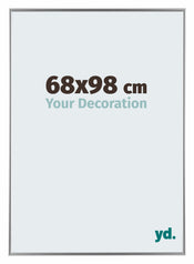 Evry Plastique Cadre Photo 68x98cm Argent De Face Mesure | yourdeclineoration.com