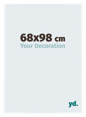 Evry Plastique Cadre Photo 68x98cm Blanc Brillant De Face Mesure | yourdeclineoration.com