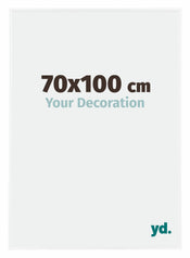 Evry Plastique Cadre Photo 70x100cm Blanc Brillant De Face Mesure | yourdeclineoration.com