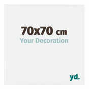 Evry Plastique Cadre Photo 70x70cm Blanc Brillant De Face Mesure | yourdeclineoration.com