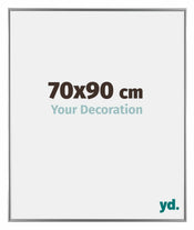 Evry Plastique Cadre Photo 70x90cm Argent De Face Mesure | yourdeclineoration.com
