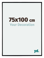 Evry Plastique Cadre Photo 75x100cm Noir Mat De Face Mesure | yourdeclineoration.com