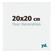 Kent Aluminium Cadre Photo 20x20cm Blanc Brillant De Face Mesure | yourdeclineoration.com