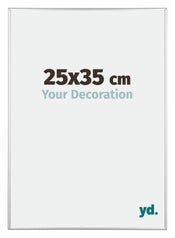 Kent Aluminium Cadre Photo 25x35cm Argent Brillant De Face Mesure | yourdeclineoration.com