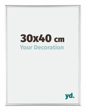 Kent Aluminium Cadre Photo 30x40cm Argent Brillant De Face Mesure | yourdeclineoration.com