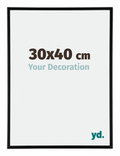 Kent Aluminium Cadre Photo 30x40cm Noir Mat De Face Mesure | yourdeclineoration.com