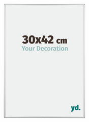 Kent Aluminium Cadre Photo 30x42cm Argent Brillant De Face Mesure | yourdeclineoration.com