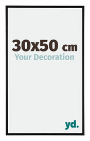 Kent Aluminium Cadre Photo 30x50cm Noir Mat De Face Mesure | yourdeclineoration.com