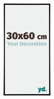 Kent Aluminium Cadre Photo 30x60cm Noir Mat De Face Mesure | yourdeclineoration.com