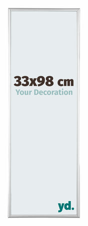 Kent Aluminium Cadre Photo 33x98cm Argent Brillant De Face Mesure | yourdeclineoration.com