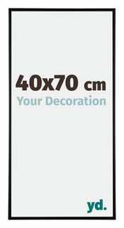 Kent Aluminium Cadre Photo 40x70cm Noir Mat De Face Mesure | yourdeclineoration.com