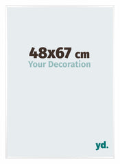 Kent Aluminium Cadre Photo 48x67cm Blanc Brillant De Face Mesure | yourdeclineoration.com