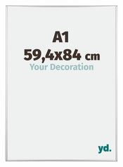 Kent Aluminium Cadre Photo 59 4x84cm A1 Argent Brillant De Face Mesure | yourdeclineoration.com