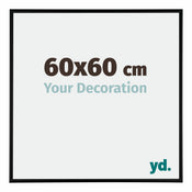 Kent Aluminium Cadre Photo 60x60cm Noir Mat De Face Mesure | yourdeclineoration.com