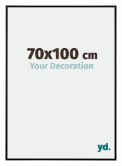 Kent Aluminium Cadre Photo 70x100cm Noir Mat De Face Mesure | yourdeclineoration.com