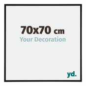 Kent Aluminium Cadre Photo 70x70cm Noir Mat De Face Mesure | yourdeclineoration.com