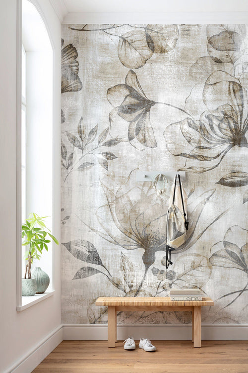 Komar Rustic Roses Intisse Papier Peint 200x250cm 2 bandes interieur | yourdeclineoration.com