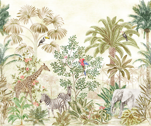 Komar Wild Wonderland Intisse Papier Peint 300x250cm 3 bandes | yourdeclineoration.com