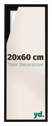 Lyon MDF Baklijst 20x60cm Noir Mat De Face Mesure | yourdeclineoration.com