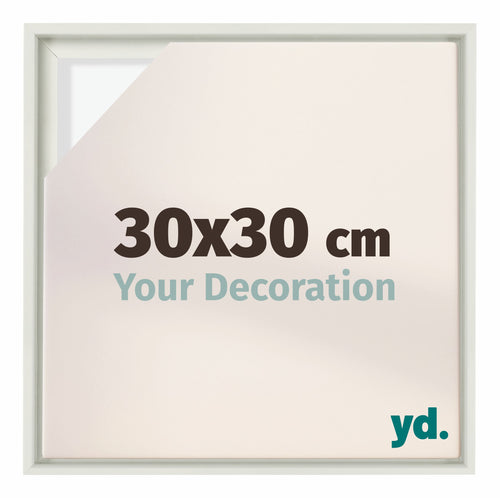 Lyon MDF Baklijst 30x30cm Blanc Mat De Face Mesure | yourdeclineoration.com